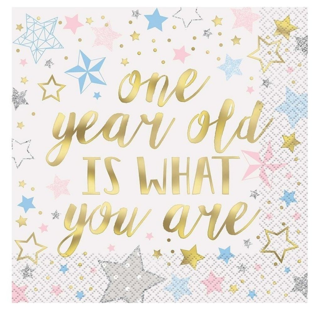 Serviette Twinkel Little Star 'One' 16 pièces