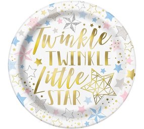 Unique Party Bord twinkel little star 23cm | 8 stuks Unique Party Bord twinkel little star 23cm | 8 stuks