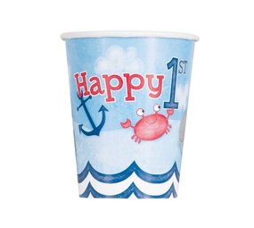 Beker Happy 1st Maritiem | 8 stuks Beker Happy 1st Maritiem | 8 stuks