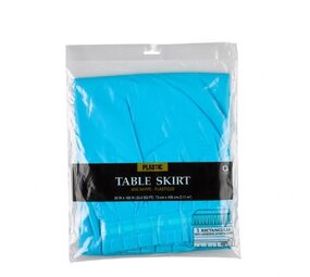 Table skirt blue Caribbean blue | 73cm x 426cm Table skirt blue Caribbean blue | 73cm x 426cm