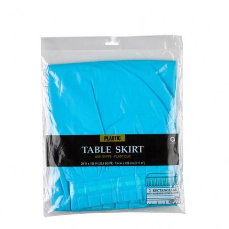 Table skirt blue Caribbean blue | 73cm x 426cm Table skirt blue Caribbean blue | 73cm x 426cm