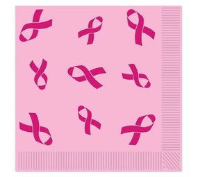 Napkin Pink Ribbon 33x33cm | 16 pieces Napkin Pink Ribbon 33x33cm | 16 pieces