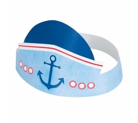Hoedje Maritiem met anker 6 stuks Hoedje Maritiem met anker 6 stuks