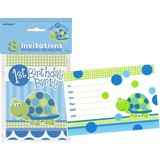 Invitation Turtle 1st Birthday 8 pieces Invitation Turtle 1st Birthday 8 pieces