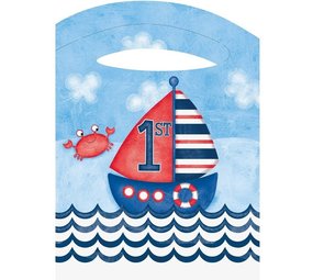 Traktatie zakje 1st Maritiem birthday 8 stuks Traktatie zakje 1st Maritiem birthday 8 stuks