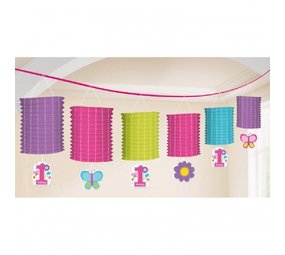 Slinger avec 6 lanternes 1 an et papillons