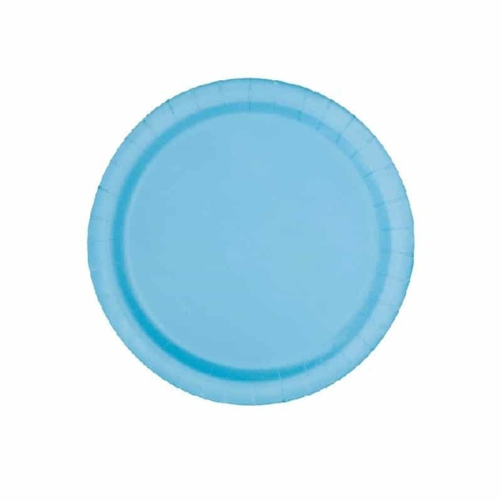 Unique Party Plate powder blue 18cm | 20 pieces Unique Party Plate powder blue 18cm | 20 pieces
