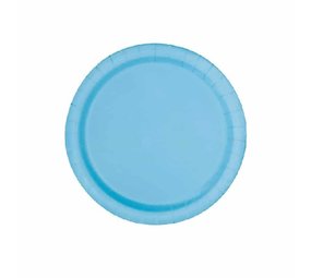 Unique Party Plate powder blue 18cm | 20 pieces Unique Party Plate powder blue 18cm | 20 pieces