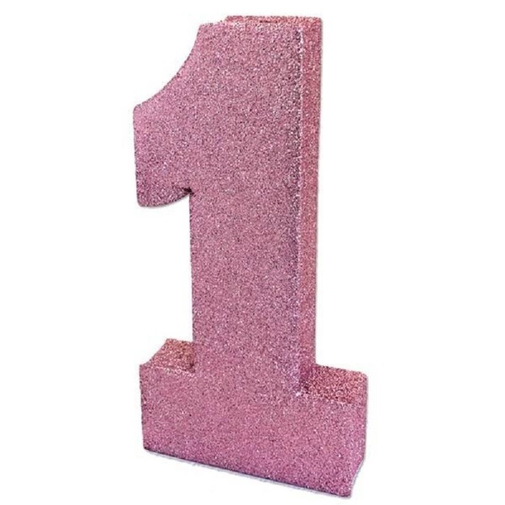 Décoration Figure 1 Rose Glitter