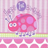 Servet Ladybug 1. Geburtstag 16 Stücke Servet Ladybug 1. Geburtstag 16 Stücke