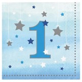Napkin Twinkle Little Star Boy 25x25cm Napkin Twinkle Little Star Boy 25x25cm