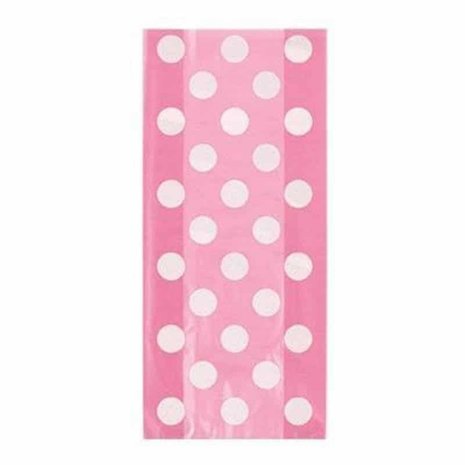 Sacs-cadeaux de violoncelle rose avec des points blancs 20 morceaux Sacs-cadeaux de violoncelle rose avec des points blancs 20 morceaux