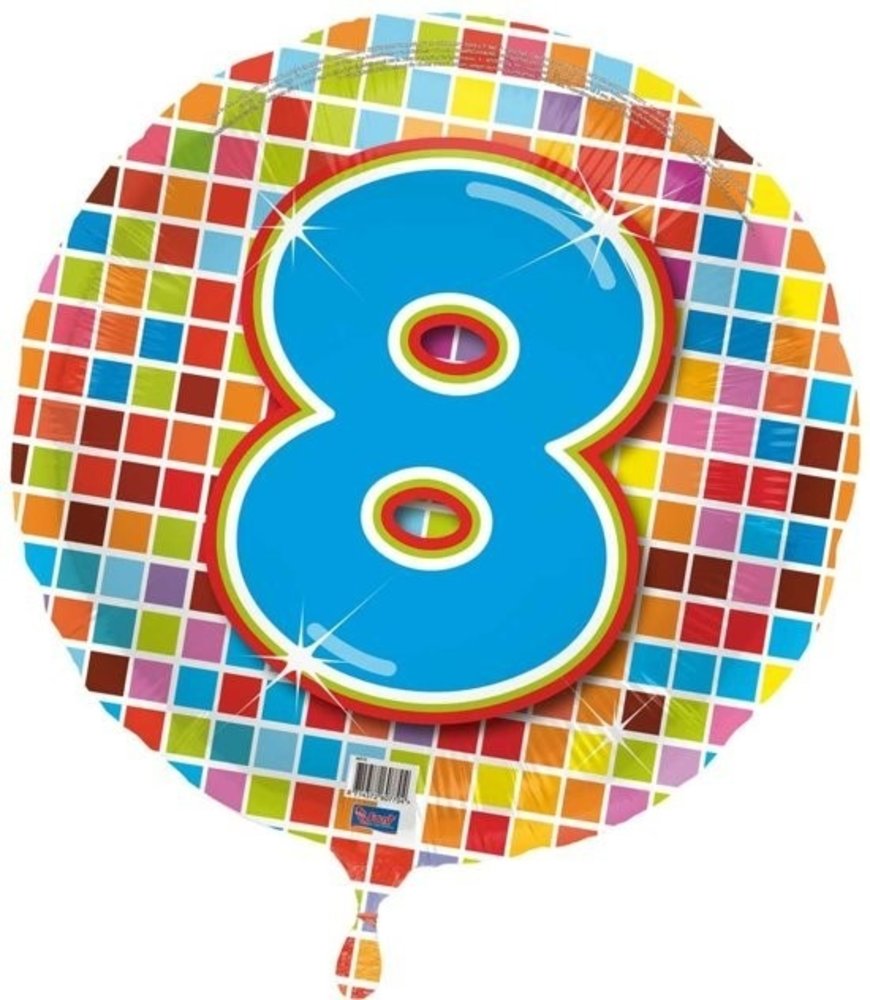 Feuille de ballon 8 ans Blocs d'anniversaire | par unité Feuille de ballon 8 ans Blocs d'anniversaire | par unité