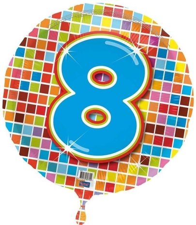 Folie Ballon 8 years Birthday Blocks | per Unit