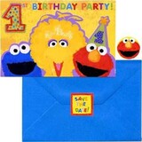 Uitnodigingen Sesamstraat 1st Birthday 8 stuks Uitnodigingen Sesamstraat 1st Birthday 8 stuks