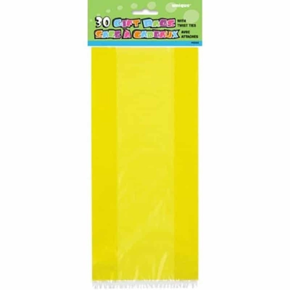 Unique Party Cello Handout Bags Yellow 28x13cm | 30 pieces Unique Party Cello Handout Bags Yellow 28x13cm | 30 pieces