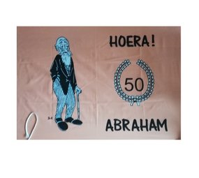 Gevelvlag 50 jaar Abraham Gevelvlag 50 jaar Abraham