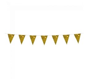Globos Nordic Flag line mini metallic gold plastic | 3 meters Globos Nordic Flag line mini metallic gold plastic | 3 meters