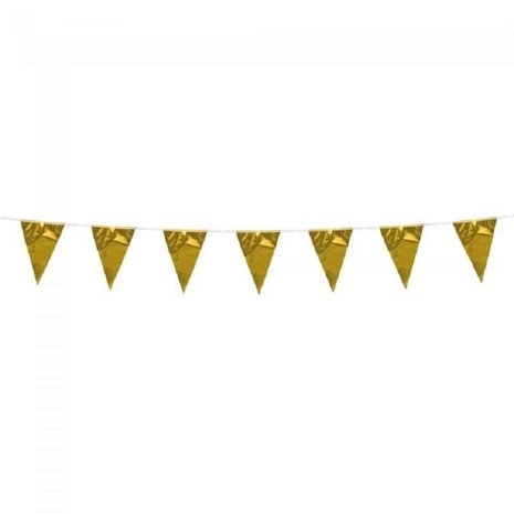 Globos Nordic Flag line mini metallic gold plastic | 3 meters Globos Nordic Flag line mini metallic gold plastic | 3 meters