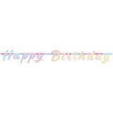 Letterslinger Happy Birthday Parelmoer | 130 cm