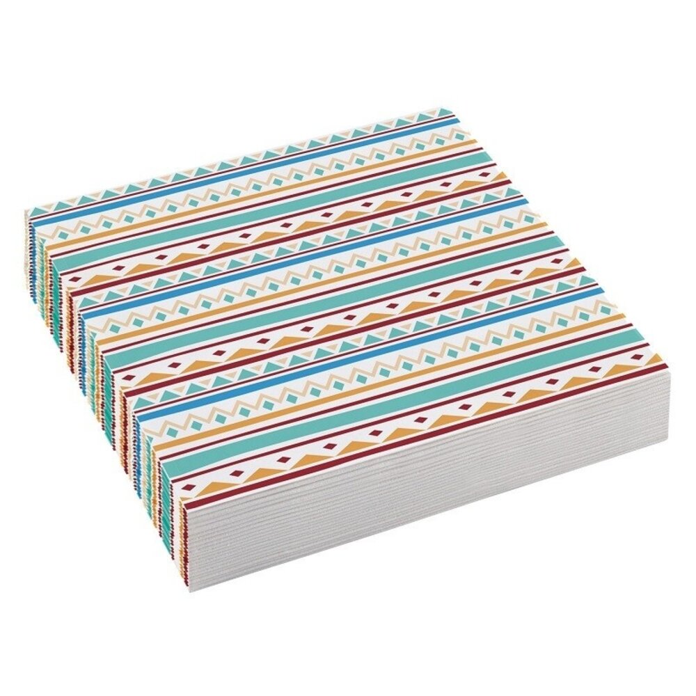 Napkin Indians Tepee & Amp; Tomahawk 25x25cm Napkin Indians Tepee & Amp; Tomahawk 25x25cm