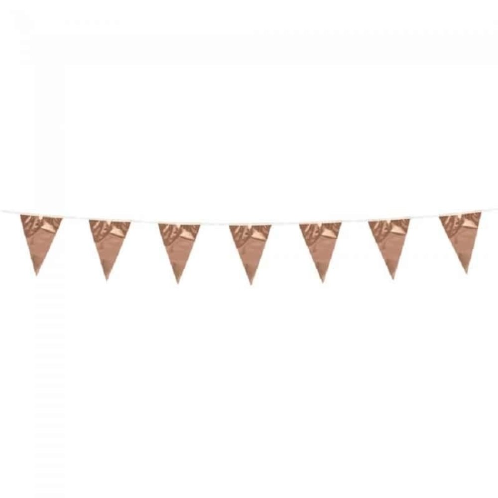 Globos Nordic Drapeaux Garland Mini Rose Gold Metallic env. 15cm | 3 mètres Globos Nordic Drapeaux Garland Mini Rose Gold Metallic env. 15cm | 3 mètres
