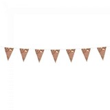 Globos Nordic Vlaggen slinger MINI rose goud metallic ca. 15cm | 3 meter Globos Nordic Vlaggen slinger MINI rose goud metallic ca. 15cm | 3 meter