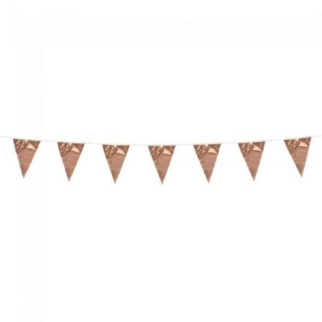 Globos Nordic Drapeaux Garland Mini Rose Gold Metallic env. 15cm | 3 mètres Globos Nordic Drapeaux Garland Mini Rose Gold Metallic env. 15cm | 3 mètres
