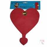 Pakket slingers hart met onderhanger | 6 STUKS