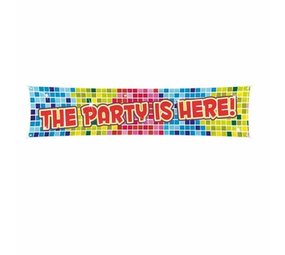 Banner ''The party is here!'' Blocks Banner ''The party is here!'' Blocks