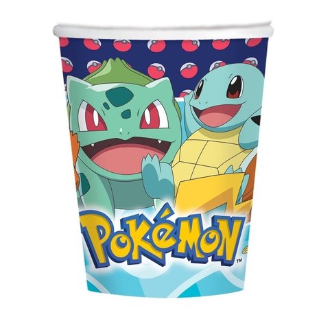 Amscan Pokemon Cup 250ml | 8 pieces Amscan Pokemon Cup 250ml | 8 pieces