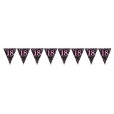 Amscan Guirlande de Drapeaux 18 Noir-Rose Étincelant 4 m | par unité Amscan Guirlande de Drapeaux 18 Noir-Rose Étincelant 4 m | par unité