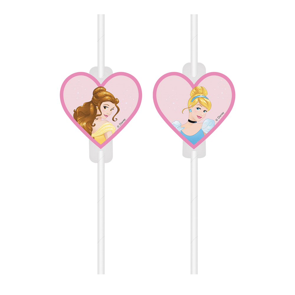 Procos Party Straws Disney Princess Heartstrong | 4 pieces