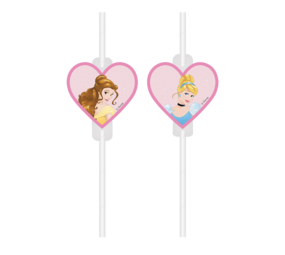 Procos Party Straws Disney Princess Heartstrong | 4 pieces Procos Party Straws Disney Princess Heartstrong | 4 pieces