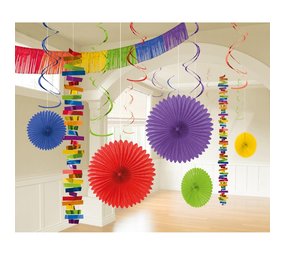 Decoratie set regenboog kleuren | 9-delig Decoratie set regenboog kleuren | 9-delig