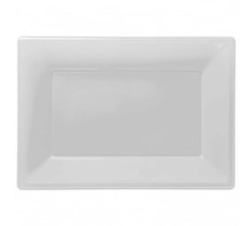 Scale rectangular white plastic 32x23cm | 3 pieces