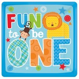 Bord  Fun to be one Safari blauw 26 cm Bord  Fun to be one Safari blauw 26 cm