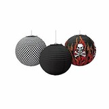 Amscan Lampion racing flames 3 stuks Amscan Lampion racing flames 3 stuks