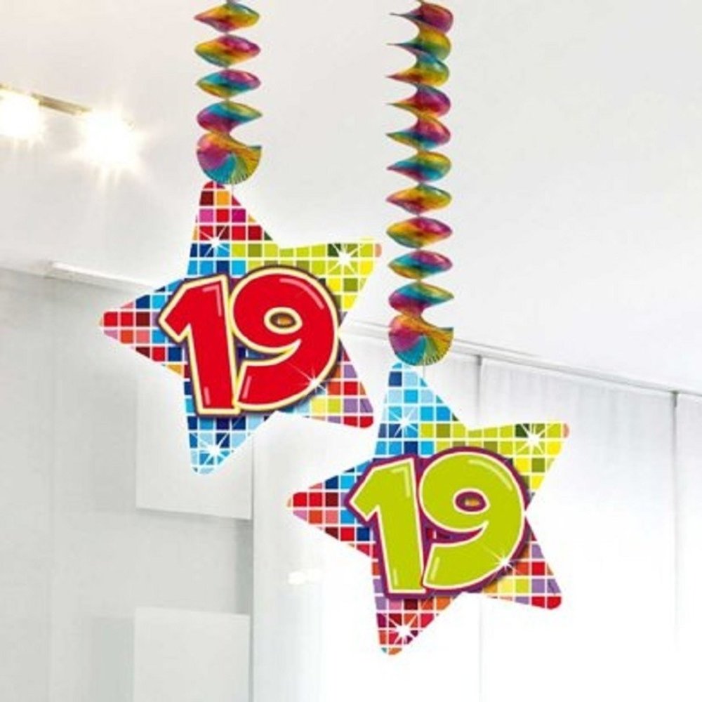 Folat Décoration Spirale 19 ans Starform 2 pièces Folat Décoration Spirale 19 ans Starform 2 pièces