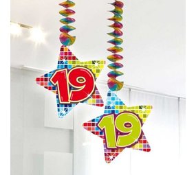 Folat Decoration spiral 19 years star shape 2 pieces Folat Decoration spiral 19 years star shape 2 pieces
