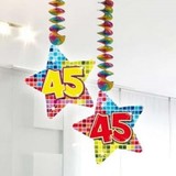 Folat Decoratie spiraal 45 jaar stervorm 2 stuks