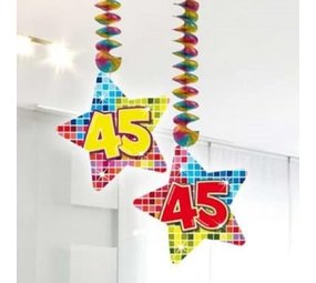 Folat Decoration spiral 45 years star shape 2 pieces Folat Decoration spiral 45 years star shape 2 pieces