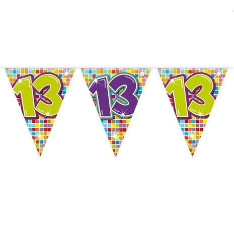 Vlaggen slinger 13 jaar Blocks Vlaggen slinger 13 jaar Blocks