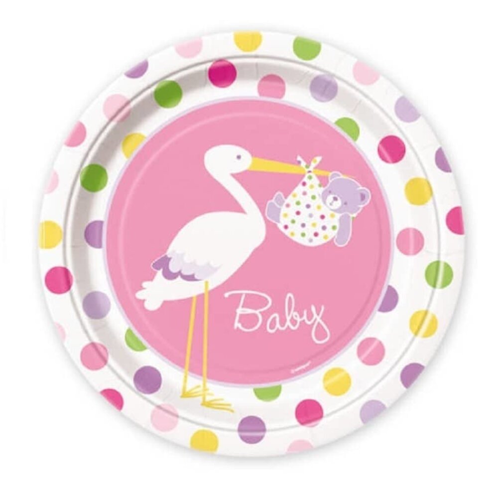 Plate Baby Girl 22cm | 8 pieces Plate Baby Girl 22cm | 8 pieces