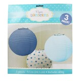Lampion set blue and dots 24 cm | 3 pieces Lampion set blue and dots 24 cm | 3 pieces