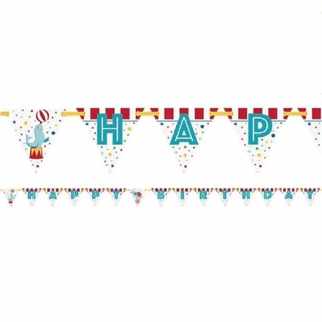Flags Slinger Circus Carnival Happy Birthday