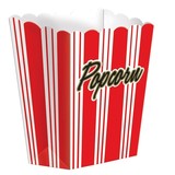 Popcorn Box Rotweiß gestreift | 8 Stücke