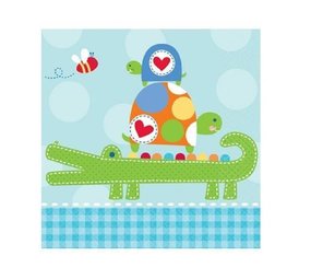 Servet oceaan Ahoy 33x33cm | 16 stuks Servet oceaan Ahoy 33x33cm | 16 stuks