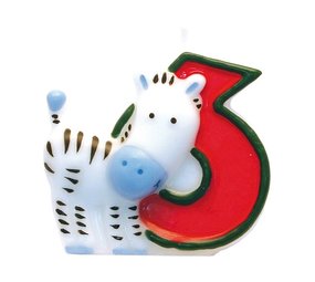 Kerze 6 Jahre Safari