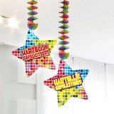 Folat Decoratie spiraal Hartelijk Gefeliciteerd stervorm 2 stuks Folat Decoratie spiraal Hartelijk Gefeliciteerd stervorm 2 stuks